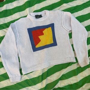 LIZ WEAR ramie cotton blend vintage knit sweater